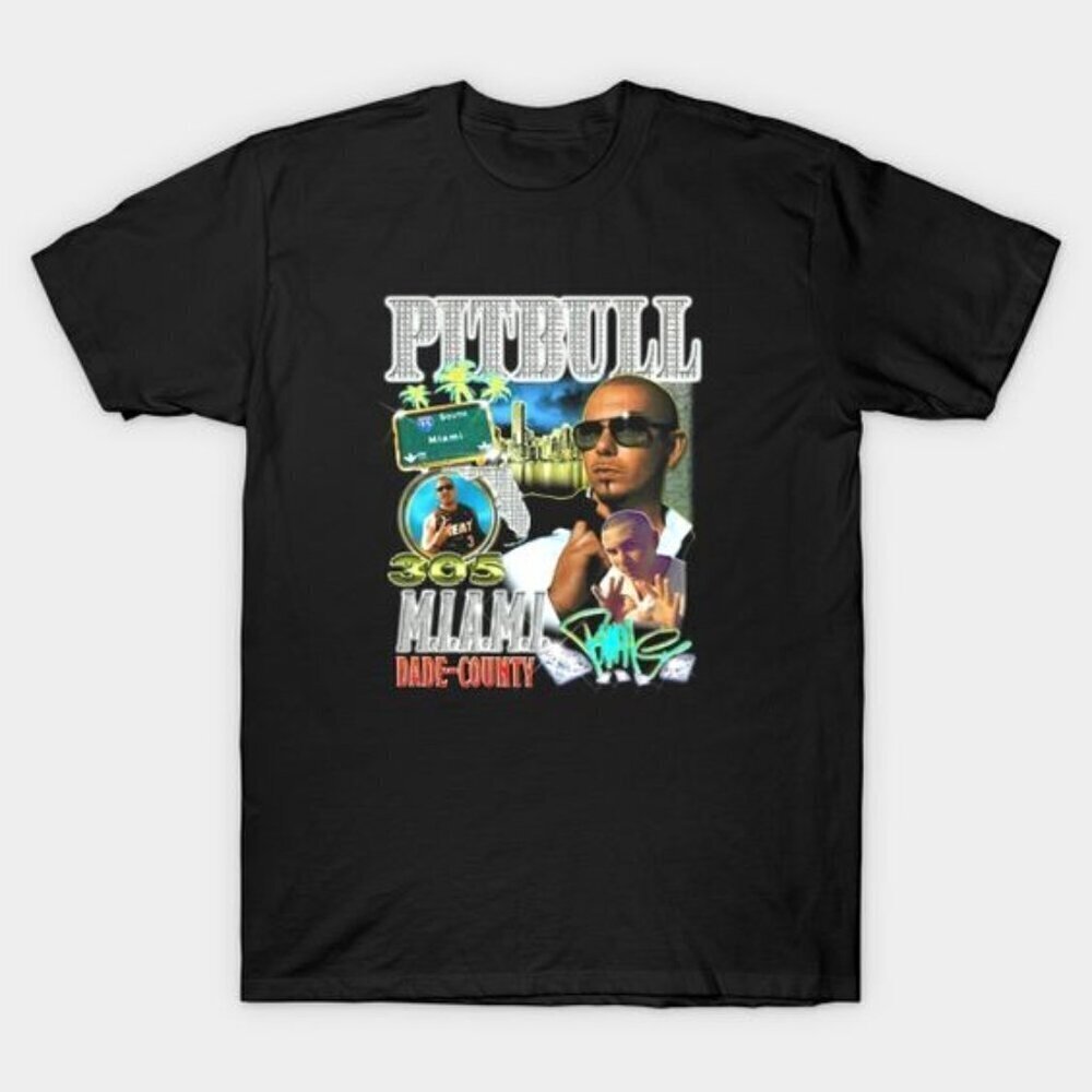 Pitbull Mr Worldwide Retro Mr 305 Pitbull Rap Tshirt